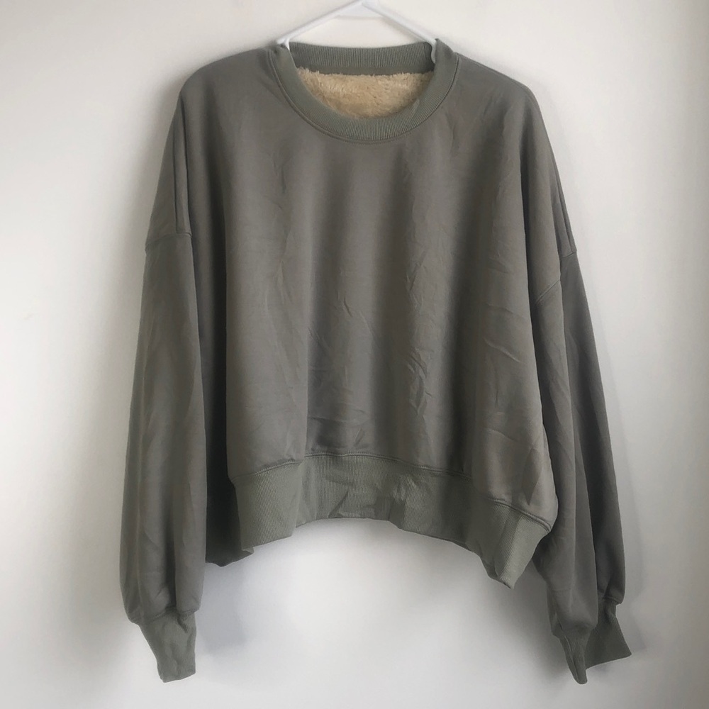 Sage Green Oversized Sweatshirt - Picture 1 of 5